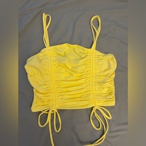 Wild Fable yellow cropped tank